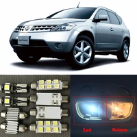 13pcs white auto led interior light bulbs kit for 2003 2007 nissan murano dome map led license plate lamp car light source