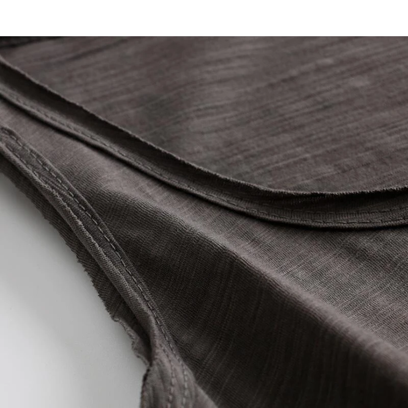 Vikuta Высокое качество i-образный грубые края женщины tank top soft свободный тип хлопок