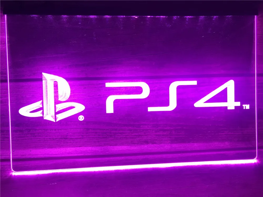 LH174 Playstation 4 PS4 светодиодный неоновый светильник знаки|Таблички и знаки| |
