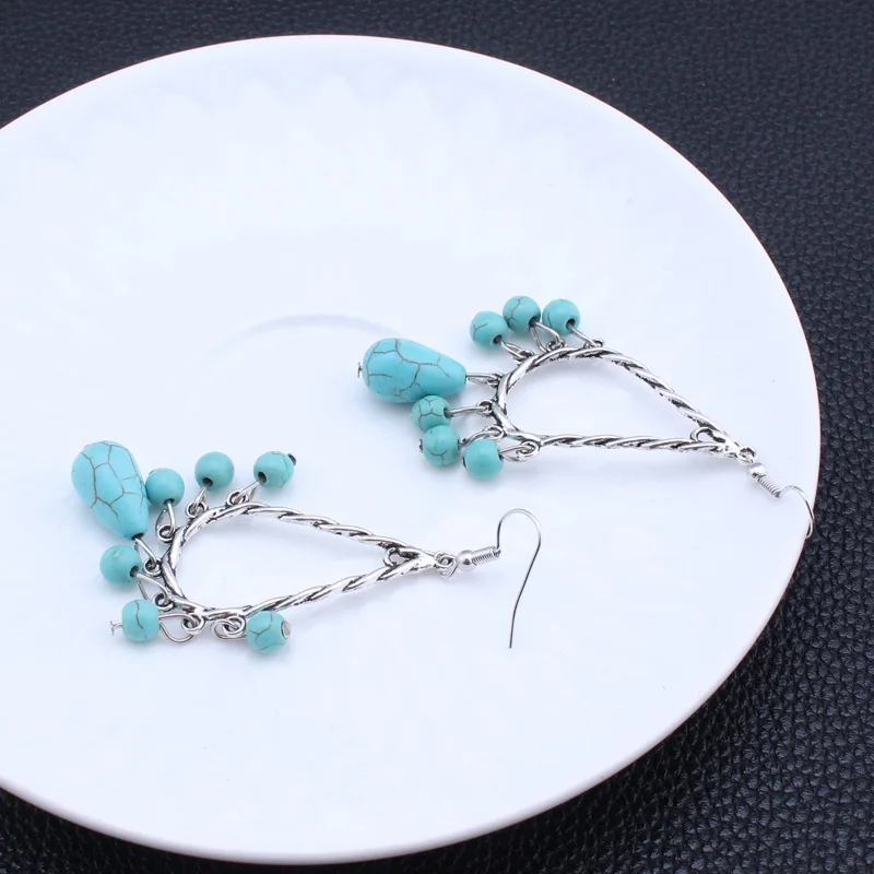 Tenande винтажные племенные ювелирные изделия серебряного цвета длинные природные