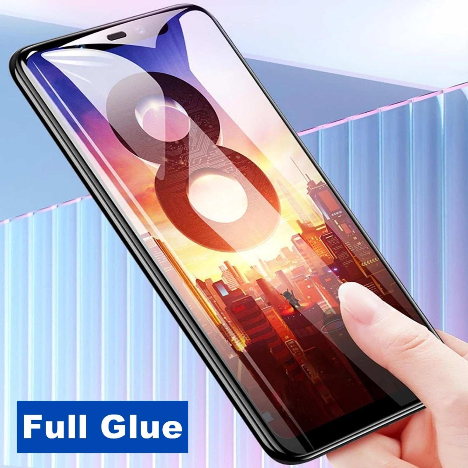 Полный клей для Xiaomi Mi8 Youth закаленное стекло полное покрытие защита экрана Mi 8 SE