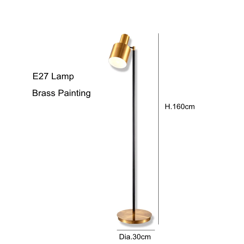 Постмодерн простой индивидуальность креативный черный золотой Напольная Лампа