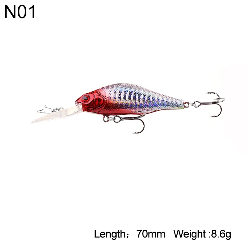 5271-7cm-8.6g-N01 Kingdom рыболовные приманки плавающие гольян 7 см 8,6 г 3D глаза воблеры Искусственные пластиковые жесткие приманки рыболовные снасти 5271 - Цвет: 5271-7cm-8.6g-N01