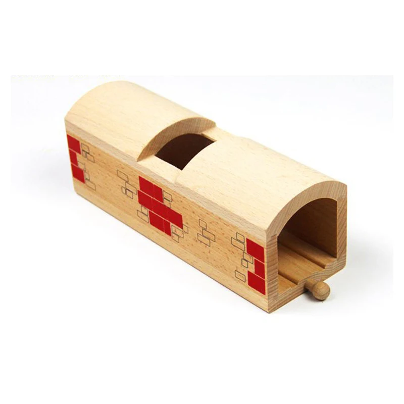 

P124 Wooden Bulk Track Accessories Train Tunnel Kids Educational Toys Compatible with Wooden Train Tracks