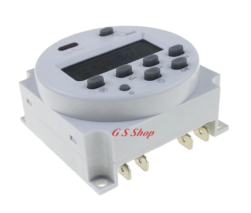 Цифровой Круглый программируемый таймер с ЖК дисплеем постоянный ток 24 В реле