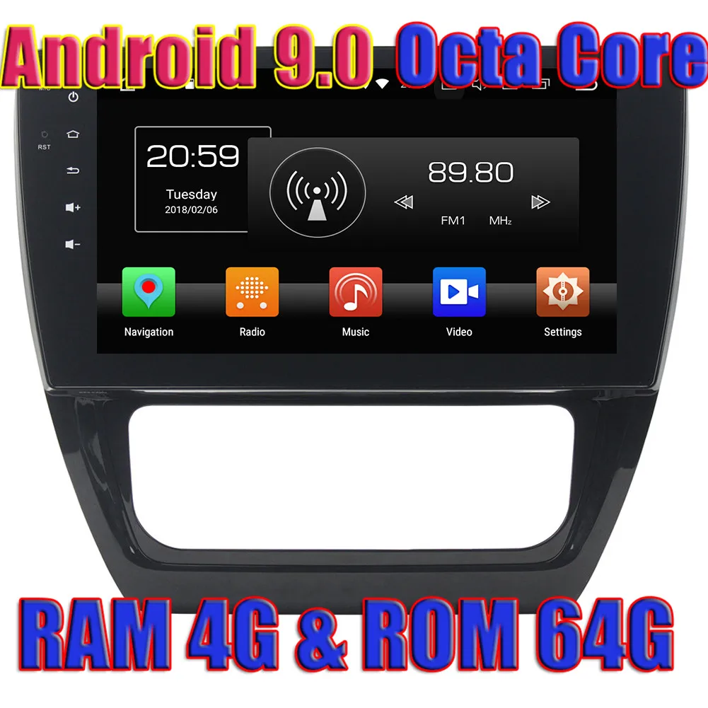 Wanuary 10 1 дюймов Android 9 0 Автомобильный GPS навигационный плеер для VW SAGITAR 2012 2013 2014 без