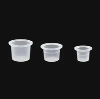 100pcs pvc white tattoo pigment ink cup holder cap for permanent makeup ink tattoo tool small medium large size
