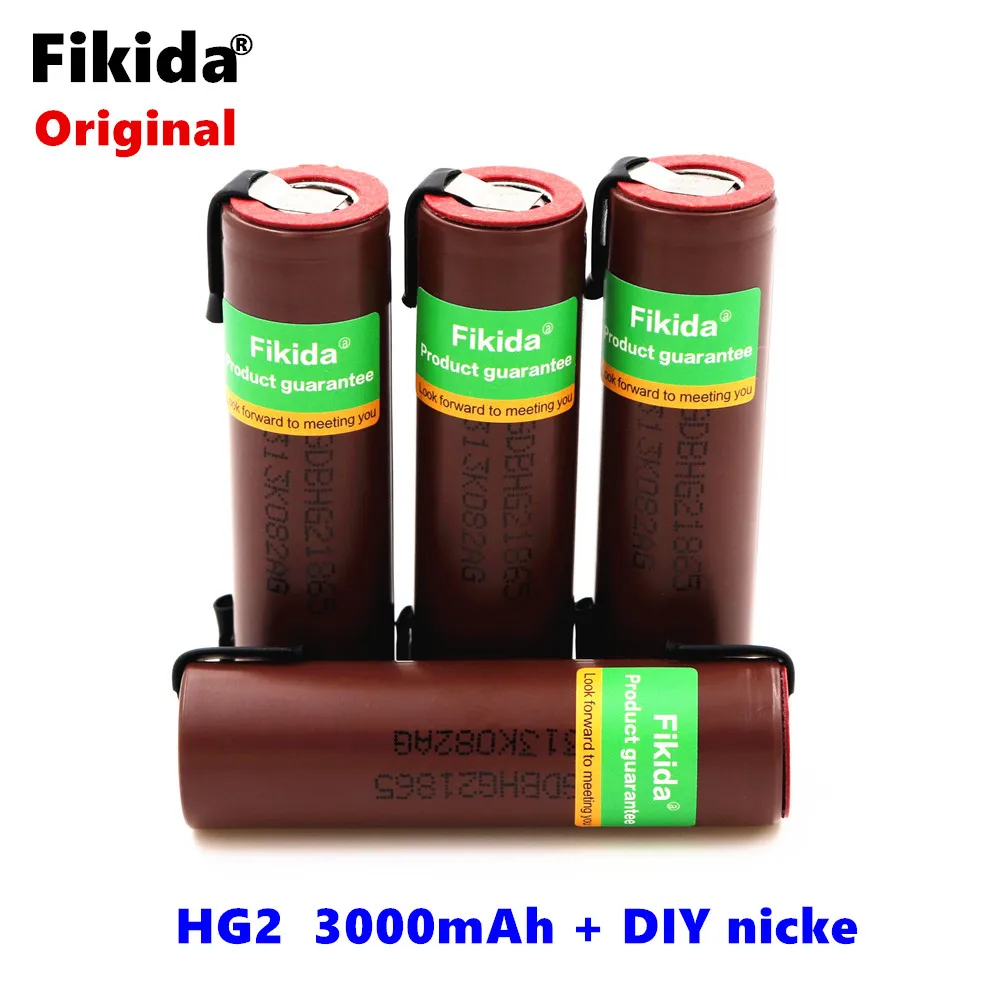 Fikida для LG Hg2 18650 3000 мАч электронная сигарета перезаряжаемые батарея высокого