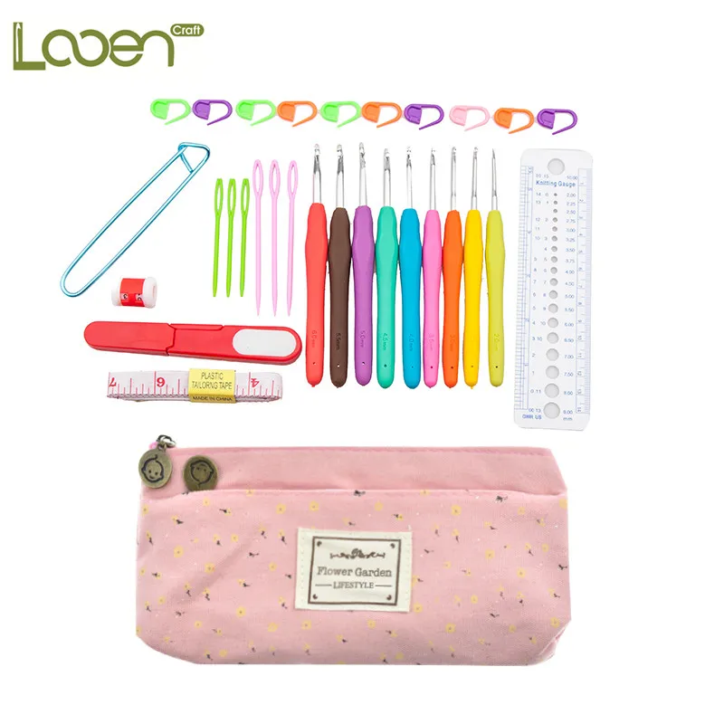 Looen бренд 30 шт./компл. эргономичные пластиковые ручки крючки для вязания крючком