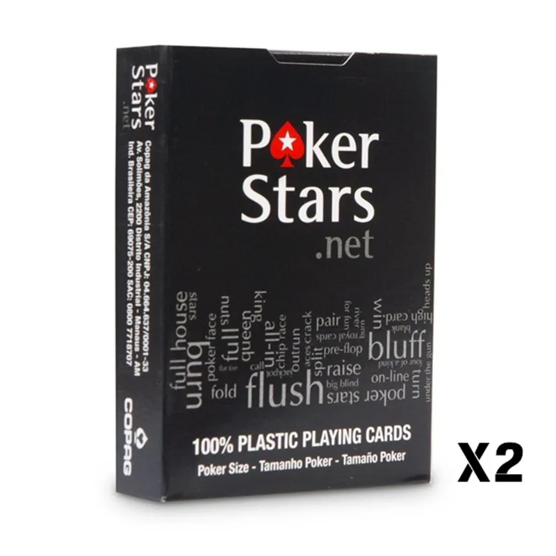 2 packs black box 2 упак./лот пластиковые карточные игры техасский холдем покер карты водонепроницаемый и тупой лак Покер звезда Zakka настольные игры 350-0013 - Цвет: 2 packs black box
