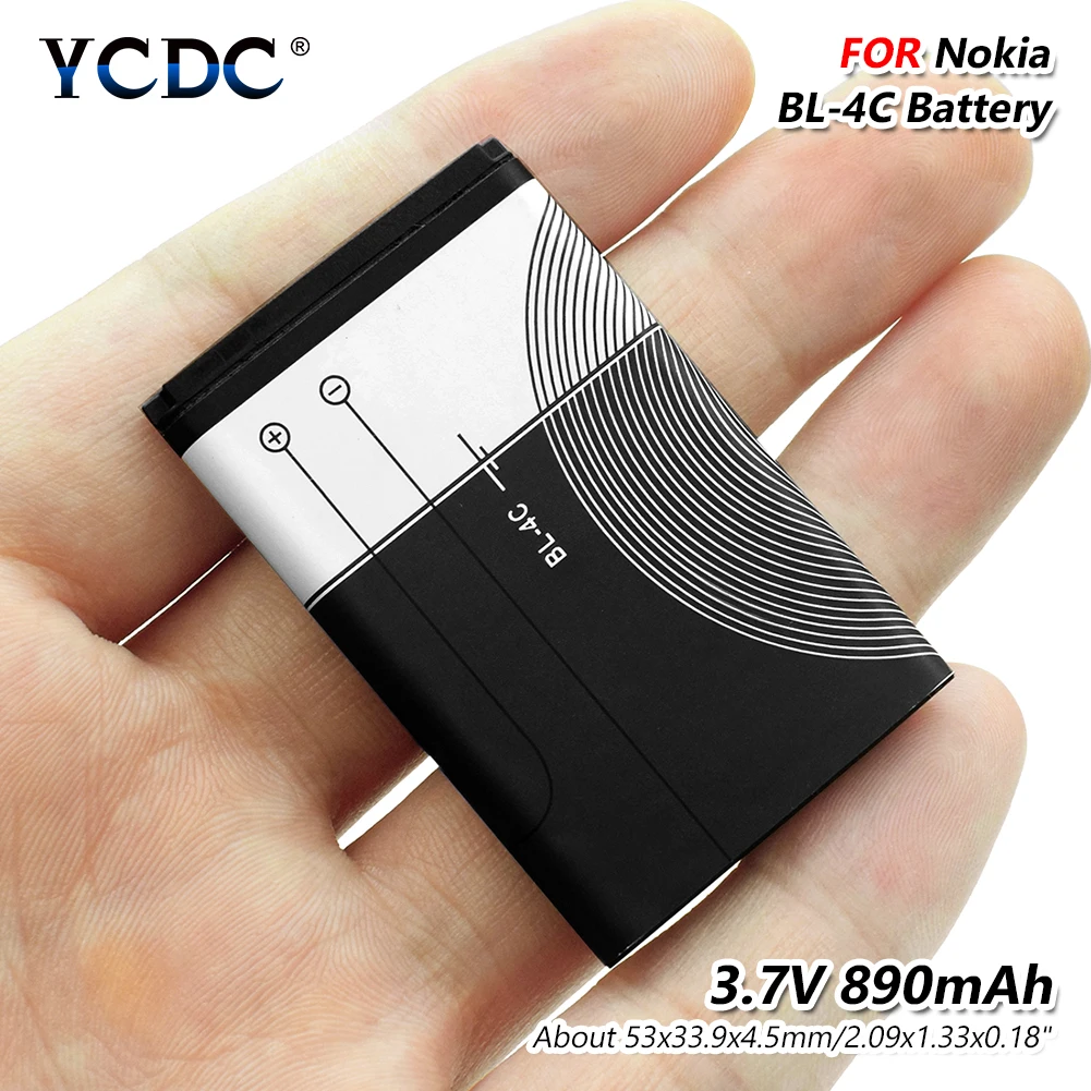 Смартфон 3 7 V 890 мА/ч литий Батарея BL 4C для Nokia 6100 6125 6136 6136S 6300 6301 6102i 6170 6260 1202 1265 1325 1506