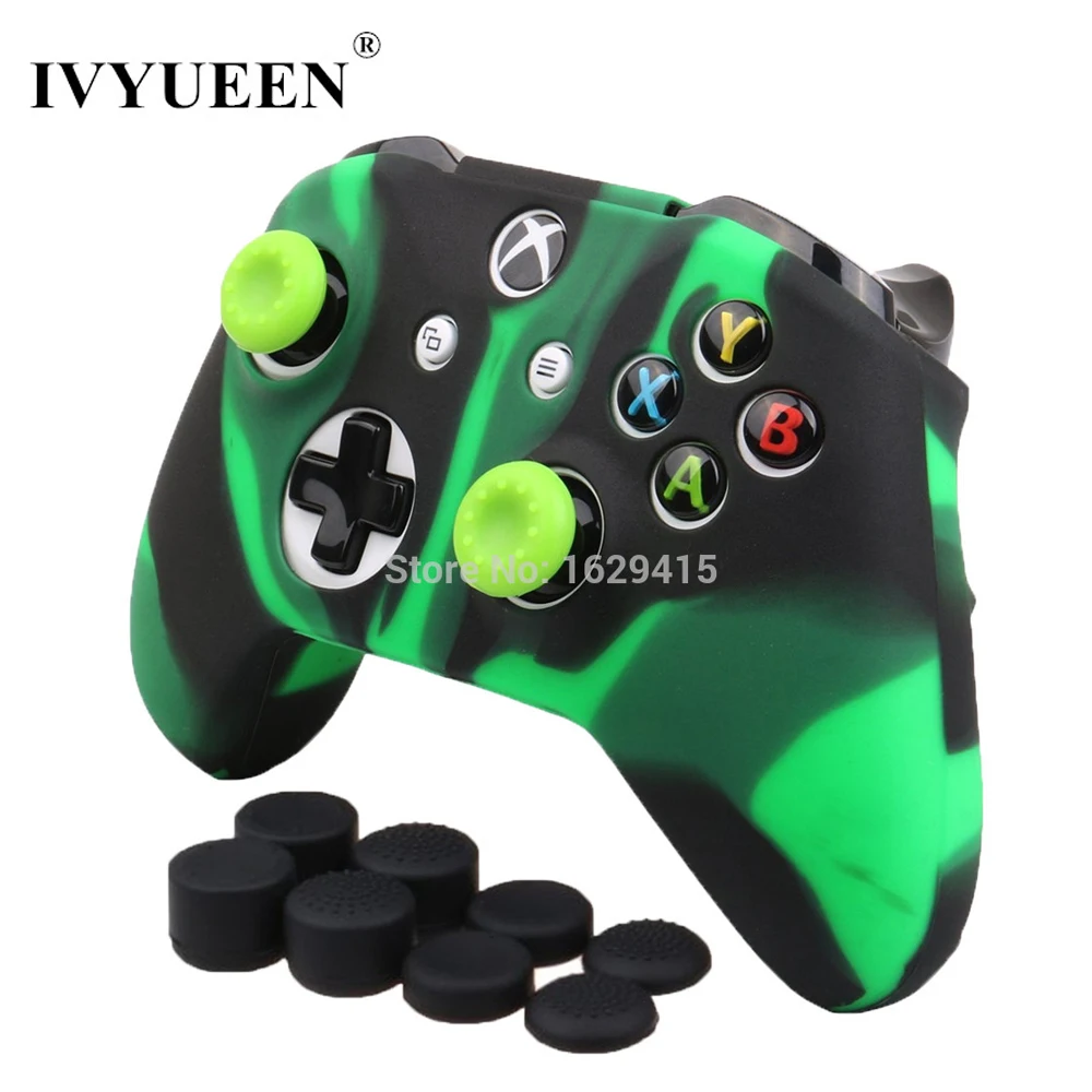 Чехол IVYUEEN для Xbox One X S силиконовый защитный чехол с 10 джойстиками и зажимами (16
