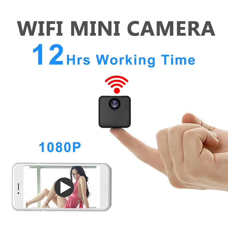 Невидимая ночная версия Wifi IP мини камера беспроводная 1080P для записи видео