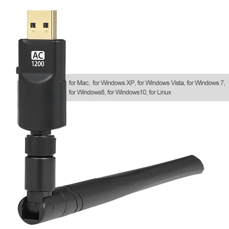 1200M беспроводная сетевая карта 2 4G/5 8G Usb3.0 Двухдиапазонная Usb гигабитная Wifi