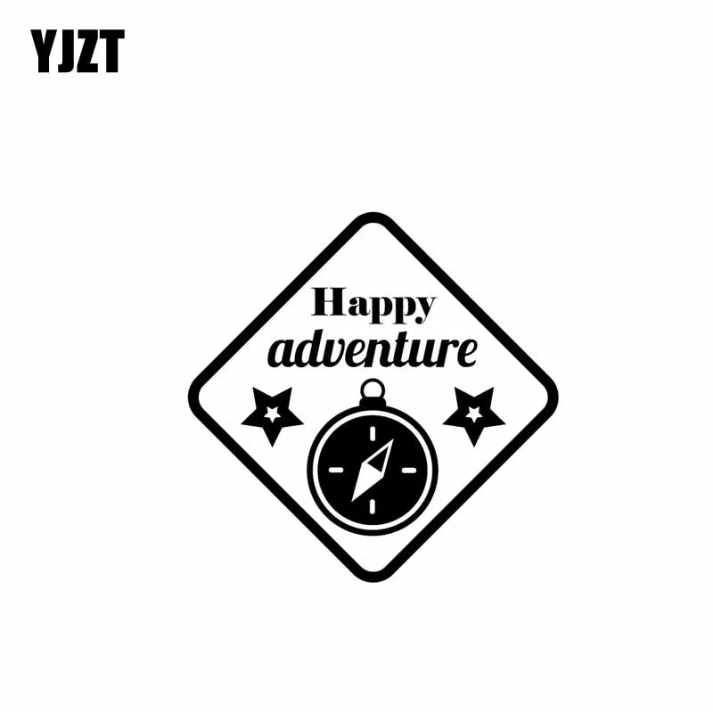 

YJZT 17,8 см * 17,8 см виниловые интересные наклейки для мотоциклов и автомобилей с веселыми приключениями, черные/Серебристые Фотообои
