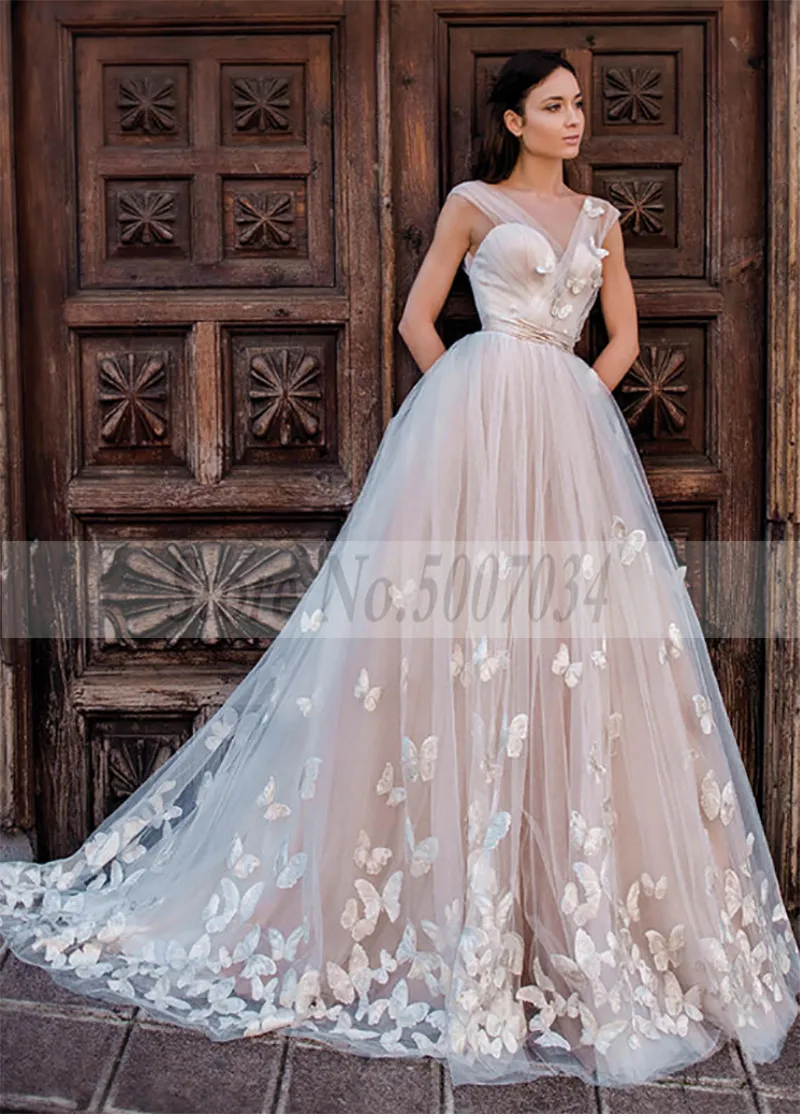 Smileven Boho Свадебное платье 2019 3D Аппликации Свадебные платья Vestido De Novia свадебное с v