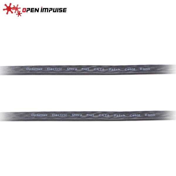 Open Impulse 1M/3.3FT Ultra Slim Flat CAT6 UTP Ethernet Patch Cable Black Color | Игрушки и хобби