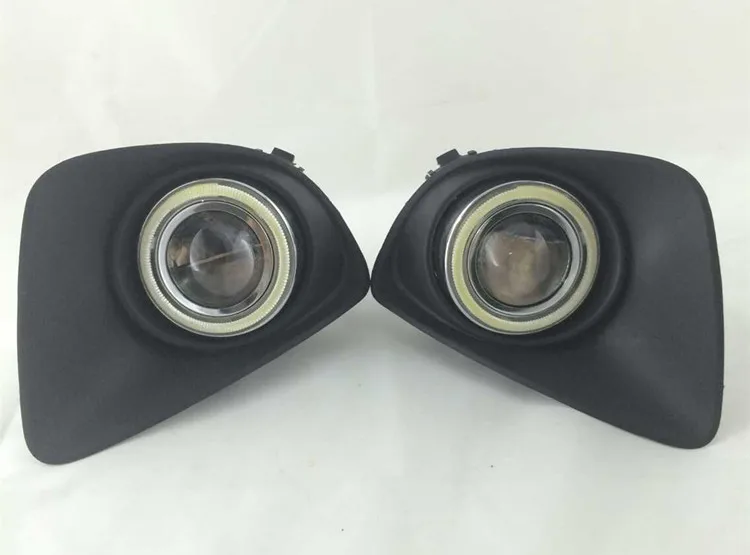 

COB angel eye (5 цветов) + галогенная противотуманная фара + линза проектора + крышка противотуманной фары для mazda 2 хэтчбек, 2 шт.
