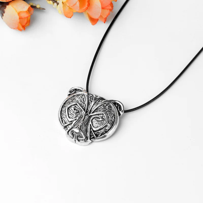 1Pc Norse Viking Bear Amulet Necklace Legendary Viking Bear Head Amulet Vintage Pendant Necklace Talisman Jewelry (art.: 7a3f527ee) - 7a3f527ee