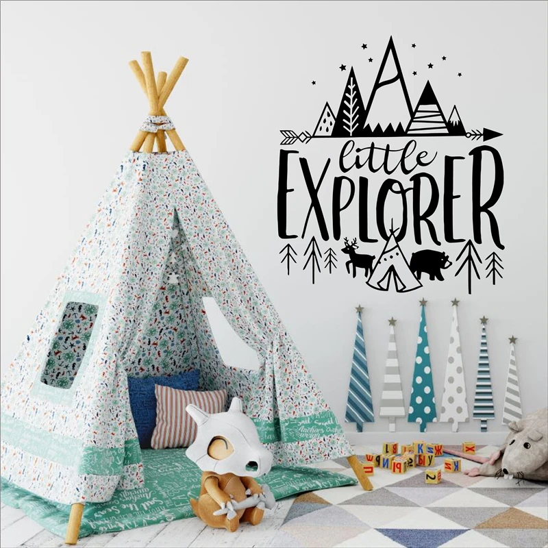 Виниловые Настенные стикеры Little Explorer для детей настенные наклейки детской