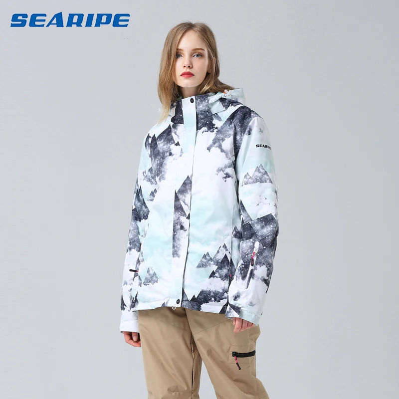 SEARIPE Winter Womens Ski suits High Quality Ski Jacket women Pants Snow Warm Waterproof Windproof Skiing And Snowboard jacket