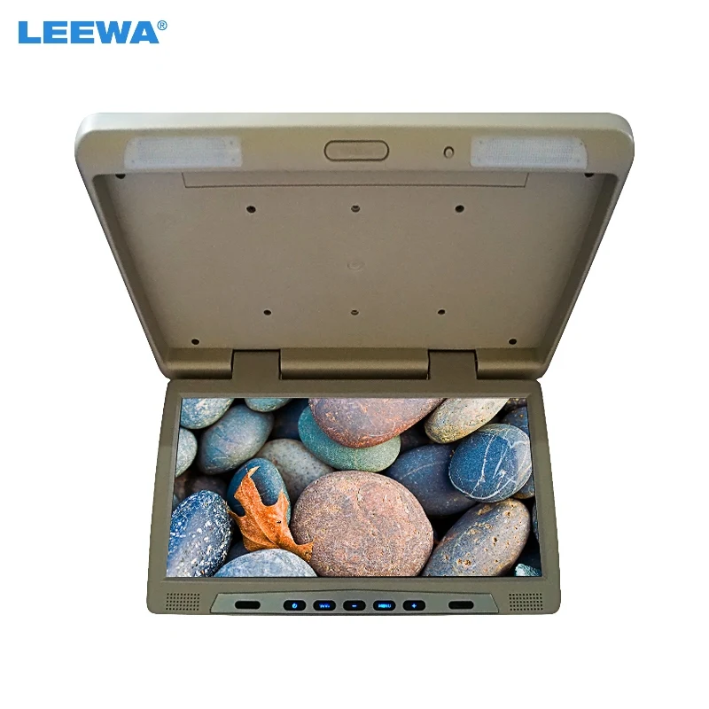 

LEEWA 12В 19-дюймовый автомобильный Выкидной TFT ЖК-монитор с креплением на крыше для автомобильного автобуса с ИК-передатчиком черный, серый, беж...
