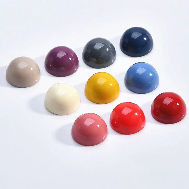 

Оптовая продажа 60 шт./лот 10*18 мм акриловая смола Твердые полукруглые бусины кабошон подходит для украшения аксессуар ожерелье серьги Брелок...