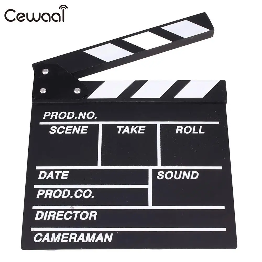 Cewaal фильм ТВ-шоу действие деревянный сухой стирание ТВ фильм Хлопушка доска шифера директора видео акриловая Хлопушка театральное украшение