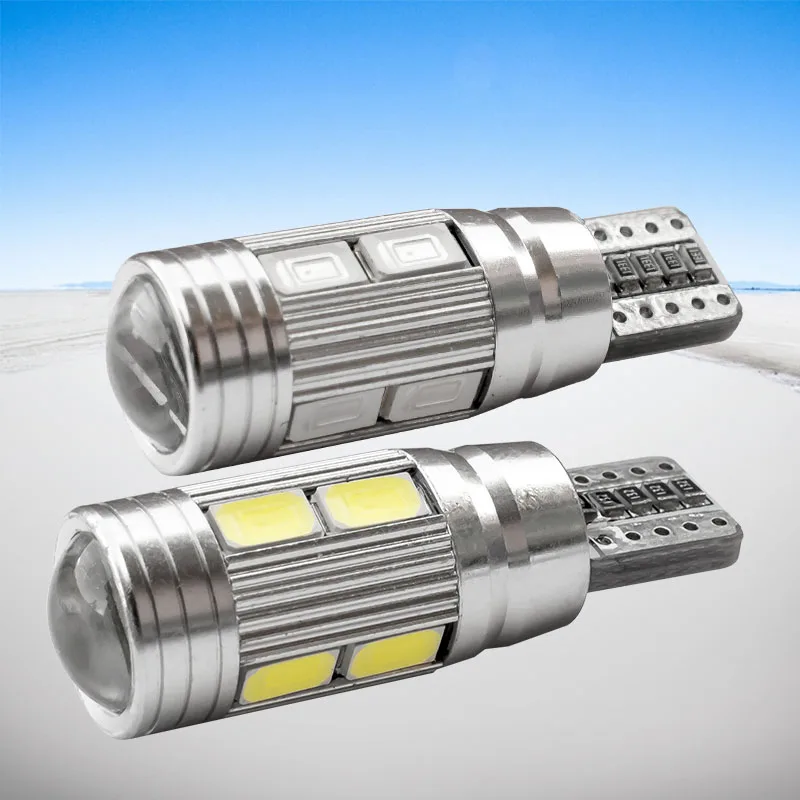 2 шт. T10 10 SMD 5630 LED с объективом проектора парковочные фары автомобиля W5W 194