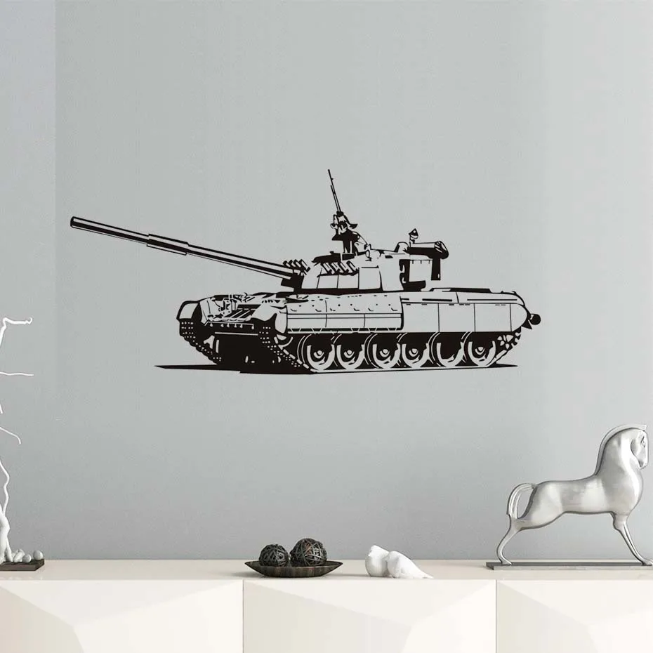 Военный тяжелый танк стикер на стену 3d выдолбленный Съемный Виниловый