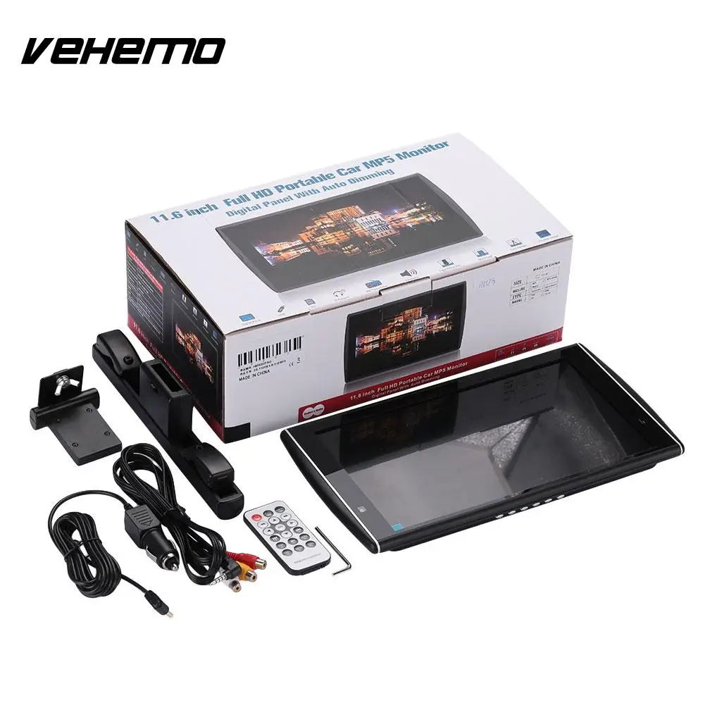 Vehemo цифровой светодиодный экран 11 6 дюймов монитор Автомобильная электроника