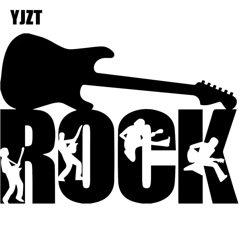 

YJZT 20x14.4CM ROCK Guitar Silhouette Originality Vinyl Decals Car Sticker Car-styling S8-0749