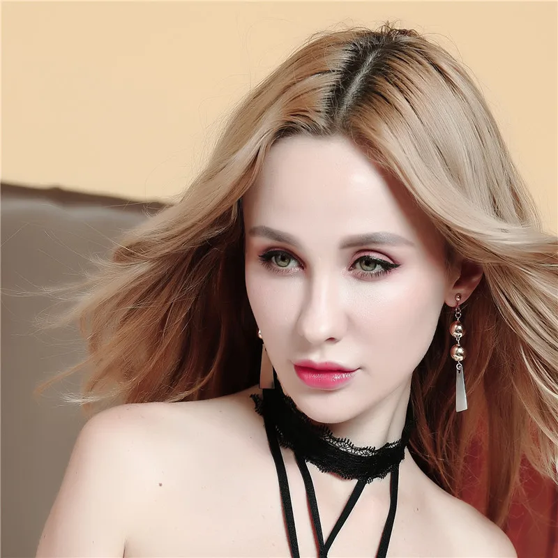 Sulemon Fashion Long Tassel Gold Ball Beads Shell Pendant Clip/Hook Earrings Without Piercing Sweet Ear Cuff No Hole For Women | Украшения