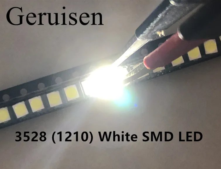 2000 шт./лот 1210 Белый 3528 SMD LED яркие белые светоизлучающие диоды 5000 7000k 6 7lm 2200mcd 2 8 3 v