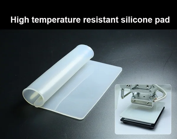 silicone pad Обновленная многофункциональная машина для тиснения фольги, деревянная кожаная бумага, фирменные логотипы маркировочный пресс, тиснение, Бронзирующая машина - Цвет: silicone pad