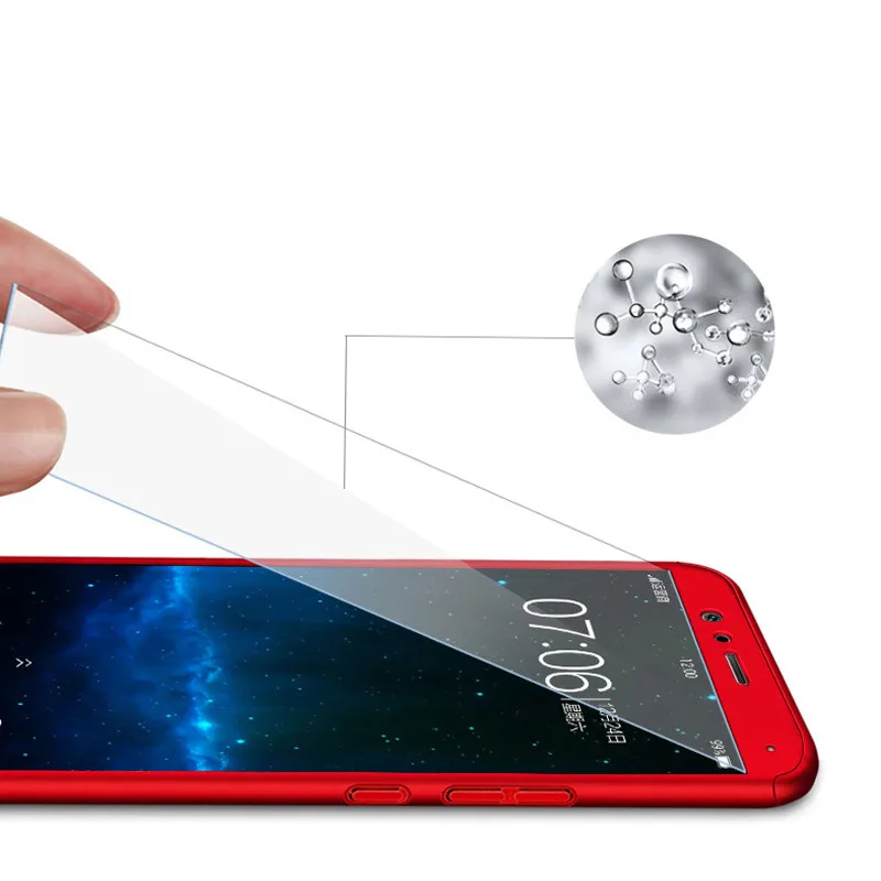 360 градусов полное покрытие чехол на Huawei Honor 7X 6X Роскошный Жесткий Пластиковый