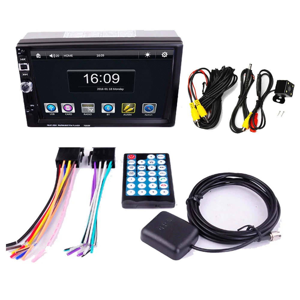 2018 Новый 7026GM с камерой заднего вида/DVR 2 Din Mirror Link GPS навигация Bluetooth 7