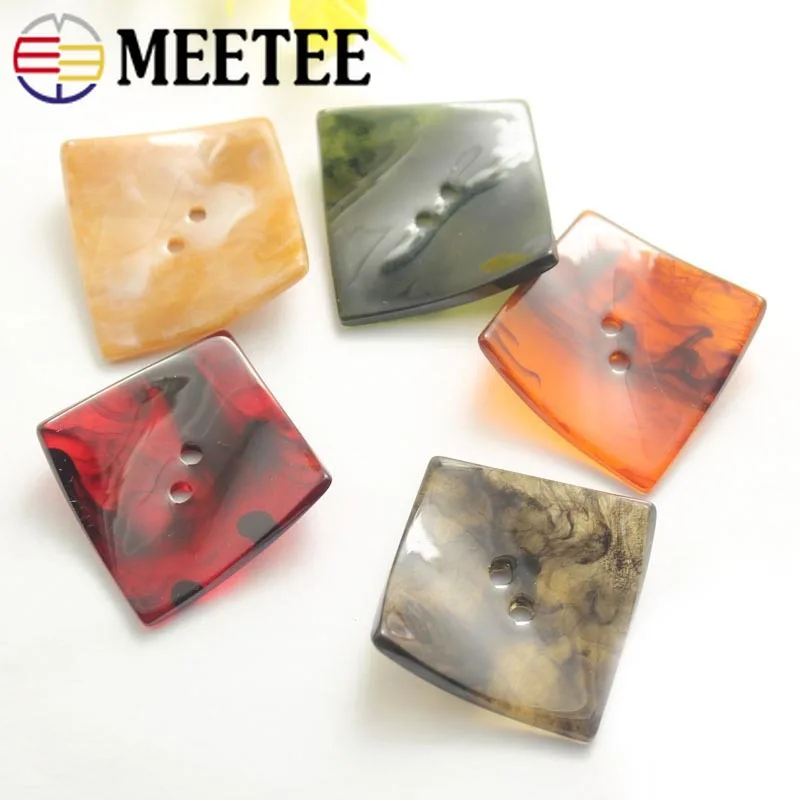 Meetee экологичный Ретро 2 пуговица из смолы мужские и женские костюмы пальто