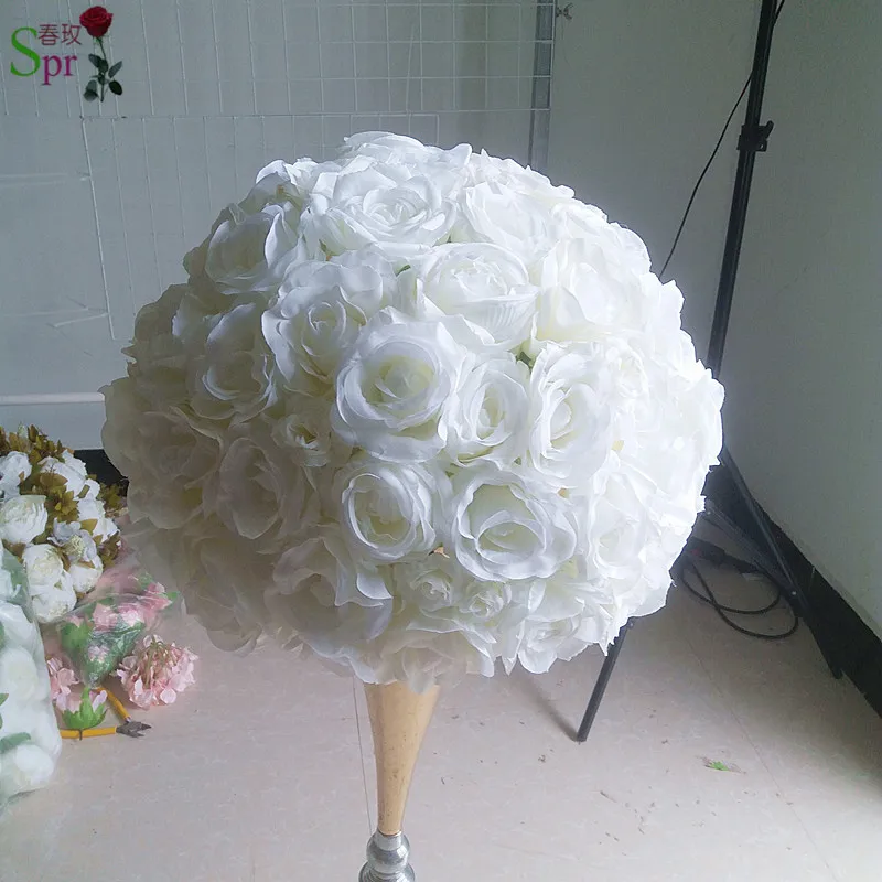 

SPR 10pcs/lot 30cm/35cm/40cm/50cm wedding artificial flowers ball for table center or road lead stage backdrop flore decorations