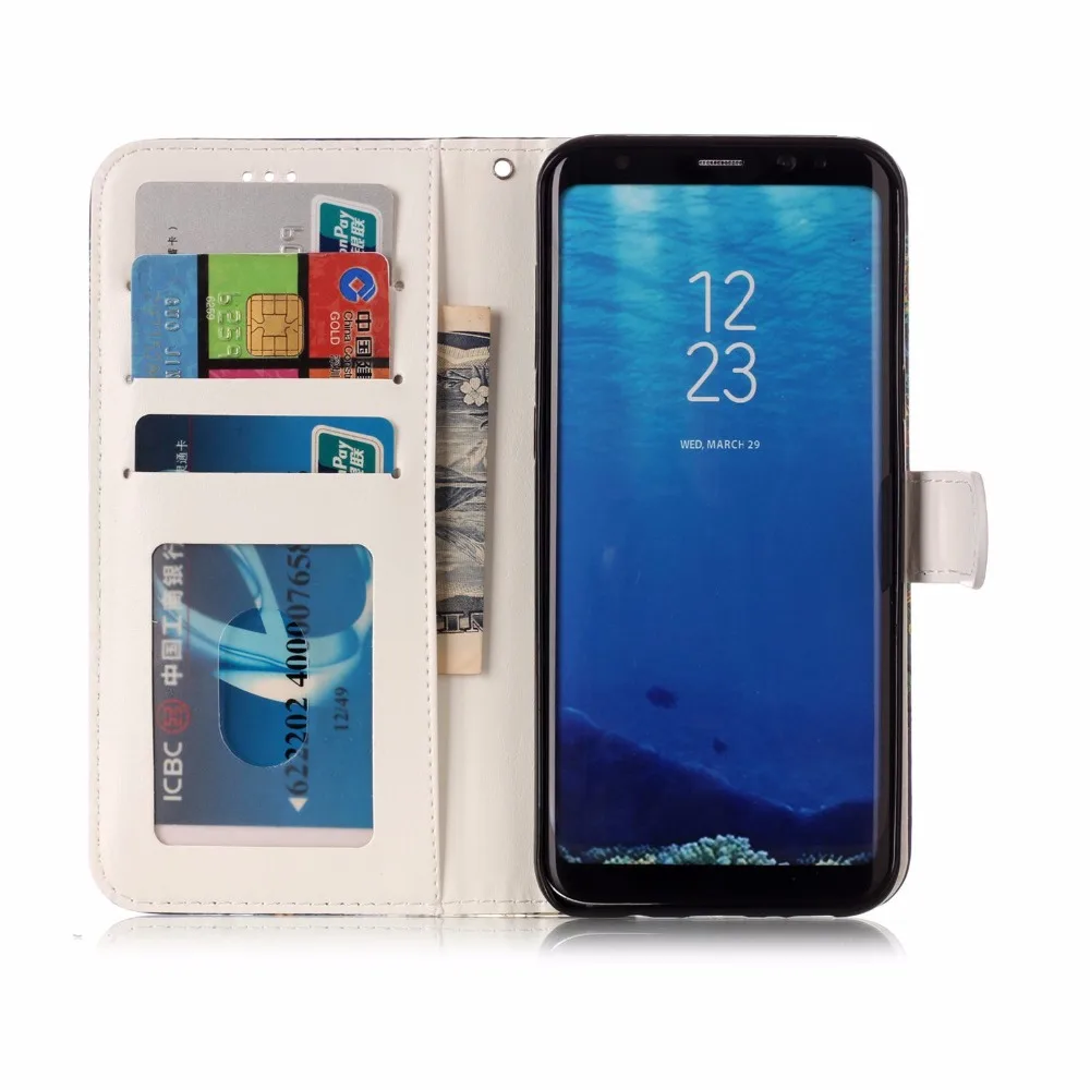 Чехол для Samsung Galaxy S6 кожаный чехол-кошелек S7 Edge чехол-книжка S8 чехол | Мобильные