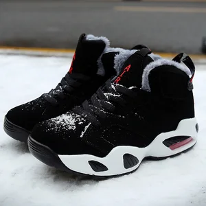 Мужские ботинки для пар, мужские зимние теплые ботинки, мужские меховые плюшевые высокие ботильоны, кроссовки, рабочая обувь, мужские ботинки на шнуровке