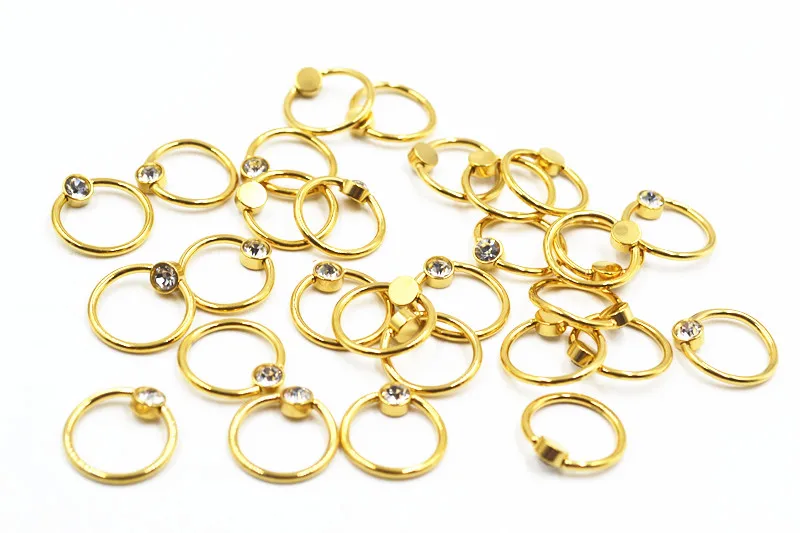 Кольцо для пирсинга губ и носа из хирургической стали 30 шт. | Украшения аксессуары