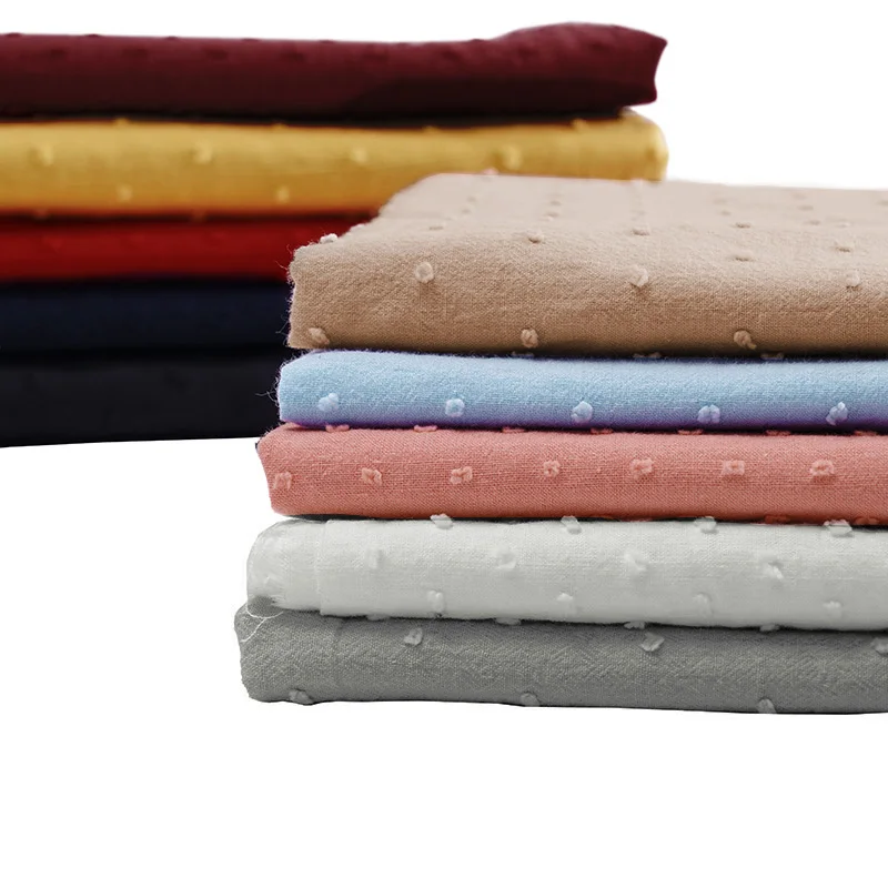 Тонкий Материал высокое качество жаккард из чистого хлопка ткань для женщин