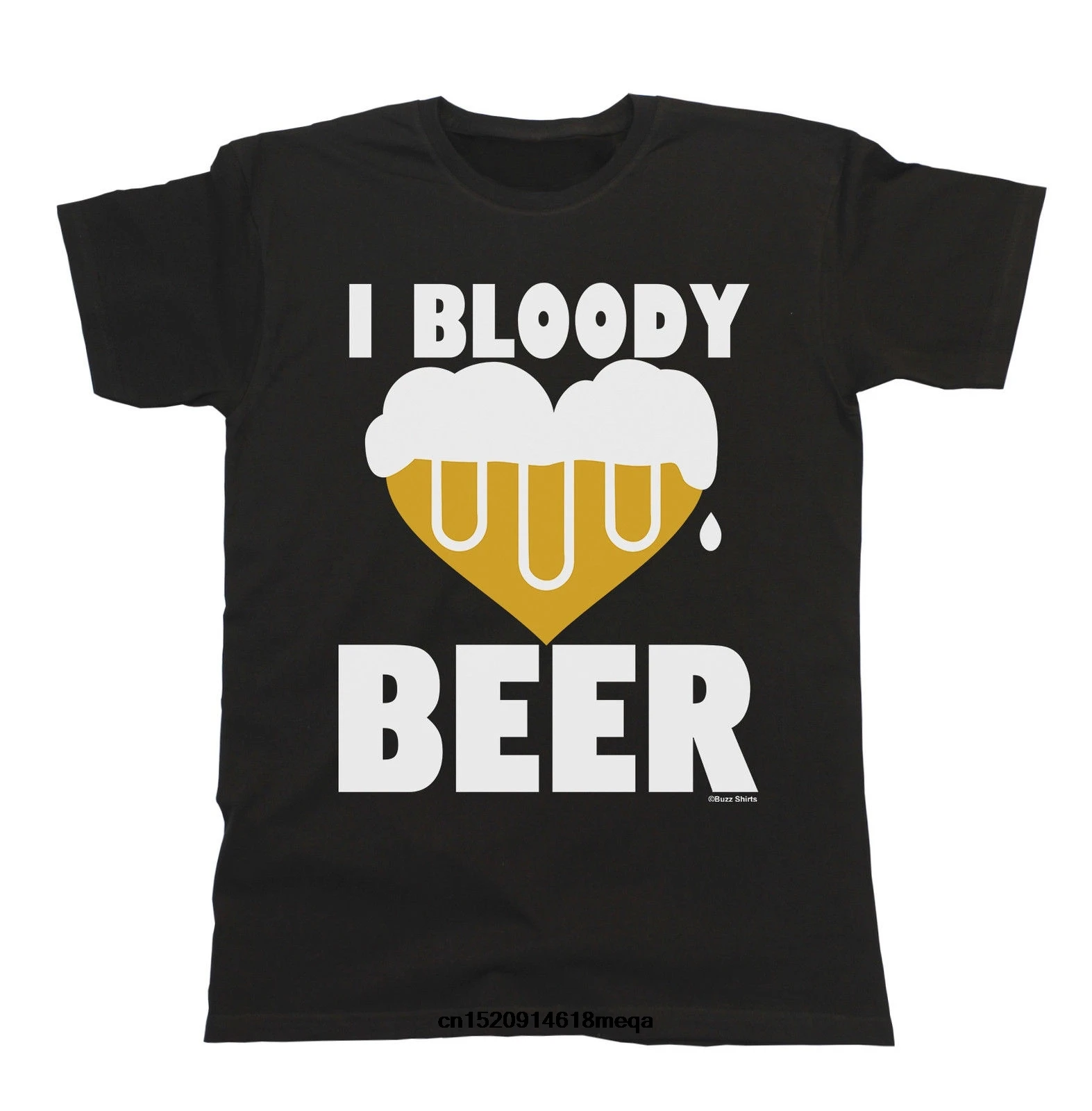 2019 Забавные футболки футболка с надписью I Bloody Love Beer короткими рукавами Herren Damen