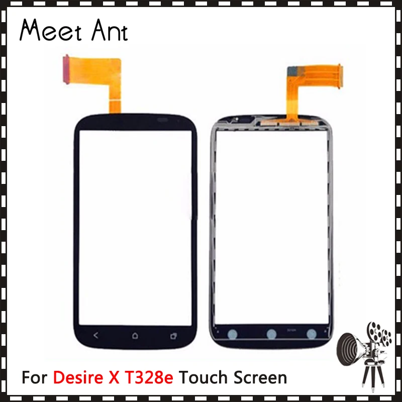

50 шт./лот Высокое качество 4,0 дюйма для HTC Desire X T328E сенсорный экран дигитайзер сенсор внешняя стеклянная панель объектива