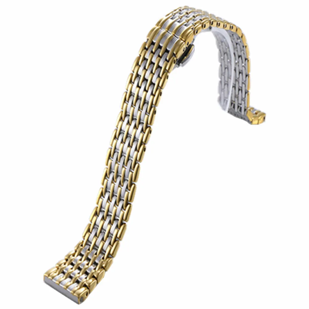 12 14 16 18 20 22mm watch strap band steel belt ultra thin watchband accessories solid stainless steel Folding buckle clasp