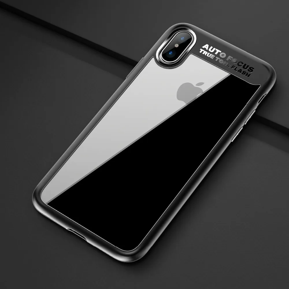 Для iPhone X Гибридный чехол, Рок Красочные блестящий красный чехол для iPhone X, crystal Clear чехол для iphonex