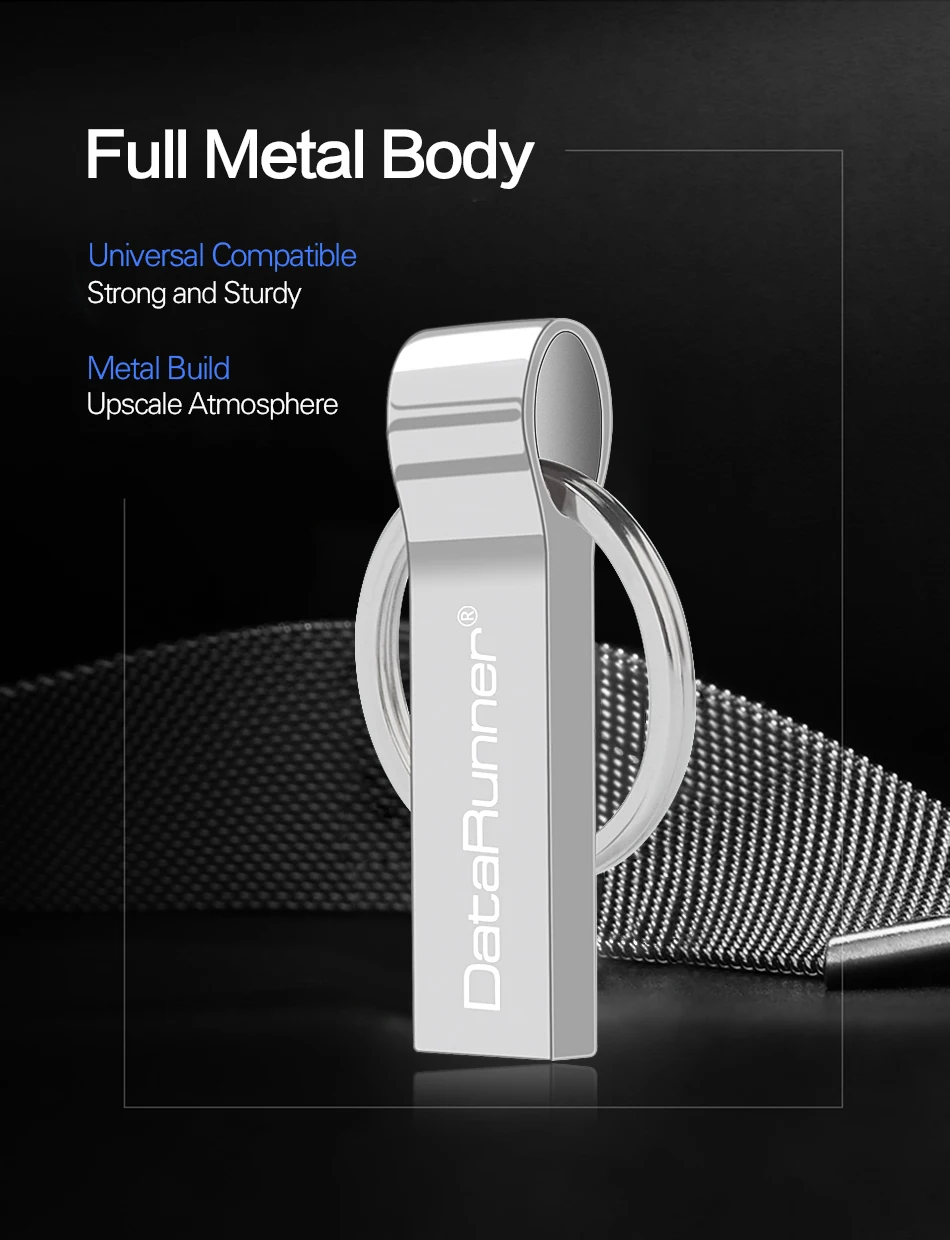 USB флеш-накопитель DataRunner, ручка для ключей, 16 ГБ, 32 ГБ, 64 ГБ, 128 ГБ, водонепроницаемые флеш-накопители, высокоскоростная Usb флешка, флеш-диск 3,0