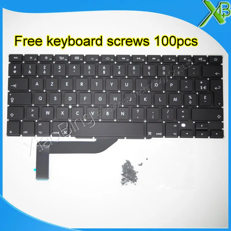 5 шт. --- Совершенно новая Французская клавиатура AZERTY FR + 100 винтов клавиатуры для