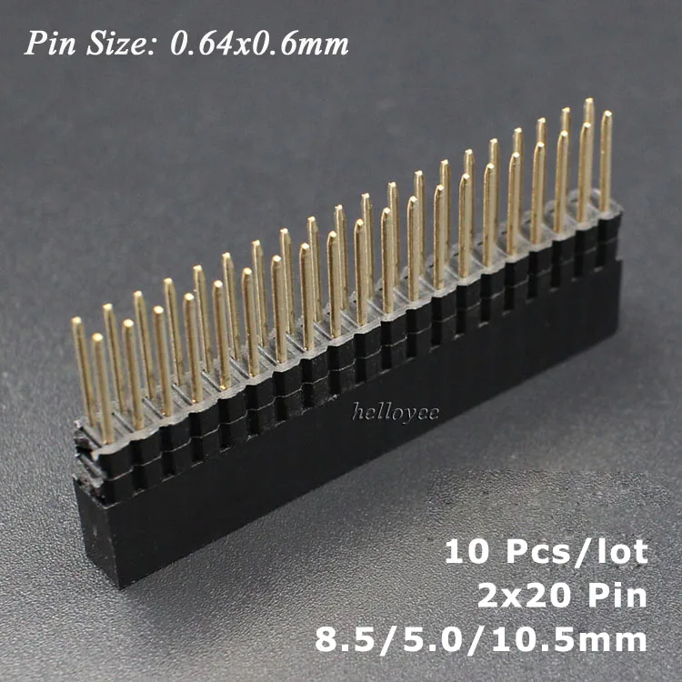 Hellotronics 10 шт./лот 8 5/5 0/10 5 мм Raspberry Pi A + B 2 3 4 Экстра Высокий 2x20 Pin разделители